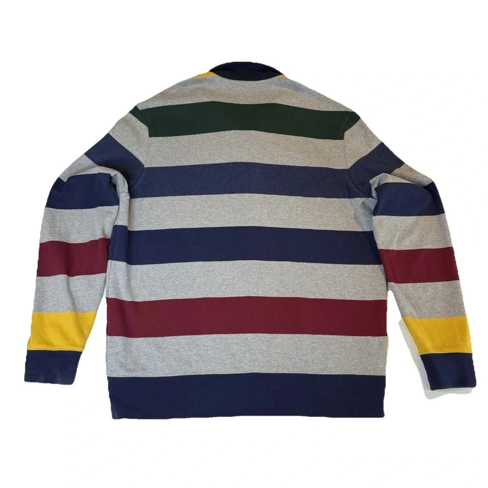Cremieux Classics Men's Quarter Zip‎ Pullover | Striped Knit | Size M